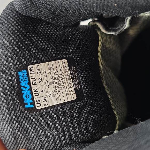 HOKA Trail Code GTX Gray and Pink Trail Running Shoes Size 6.5 - Picture 6 of 6